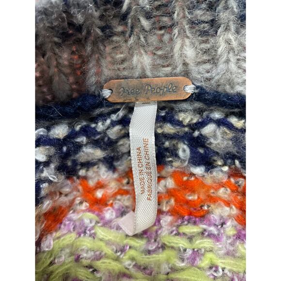 Free People Grey 'Home For The Holidays' Pullover Size S - Picture 4 of 5